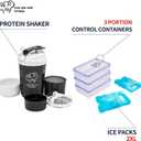 519 Fitness Meal Prep Backpack,Insulated Cooler Lunch Backpack with Computer Compartment,Hiking Picnic Cooler Backpack For Men and Women,3 Meal Containers,2 Ice Packs and Protein Shaker Included