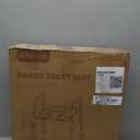 Raised Toilet Seat with Handles, Toilet Seat Riser for Seniors with Adjustable Height & Width, FSA HSA Eligible 400lb Handicap Elevated Toilet Seat for Elderly, Pregnant, Fit Any Toilet (Grey)