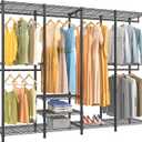 VIPEK V40 Wire Garment Rack Heavy Duty Clothes Rack for Hanging Clothes, Multi-Functional Bedroom Clothing Rack Freestanding Closet Wardrobe Rack, Max Load 1110lbs, Black