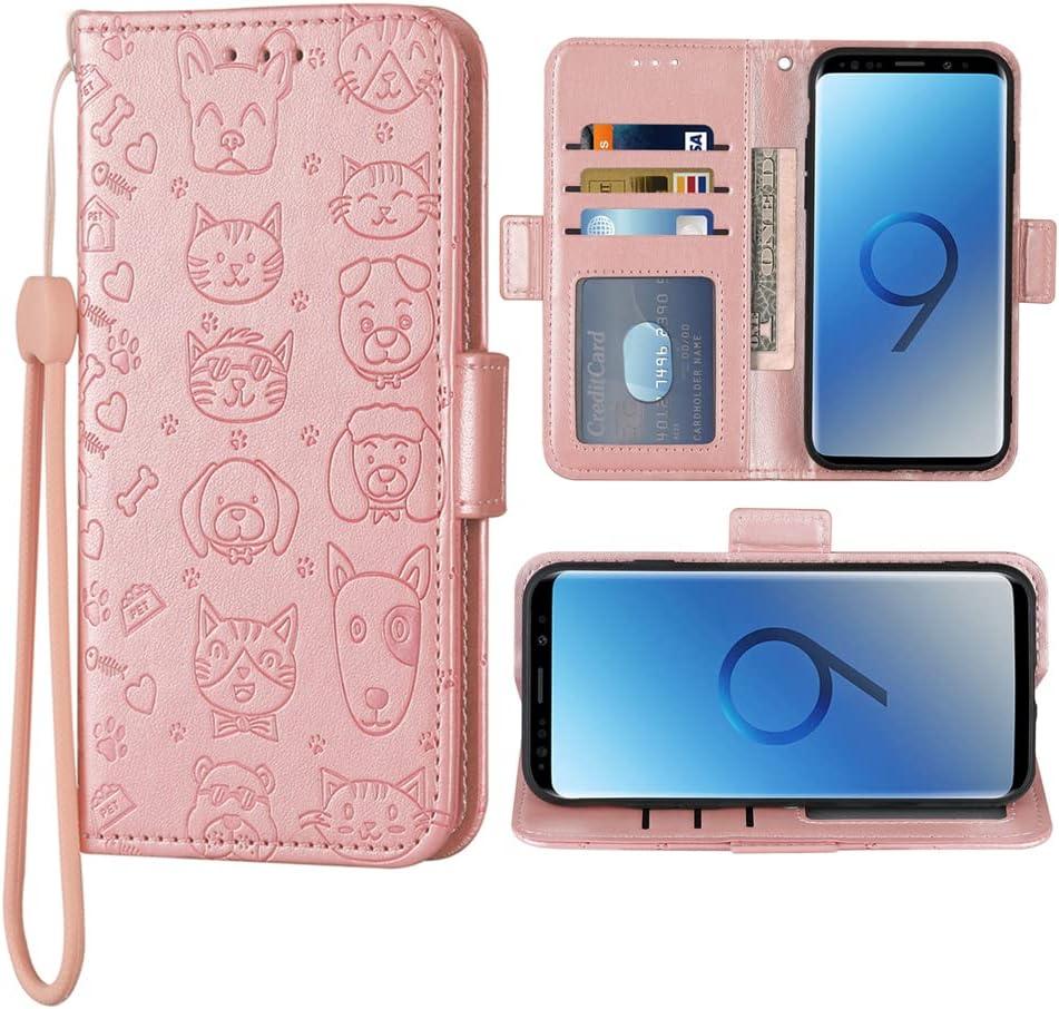 Compatible with Samsung Galaxy A01 Core/M01 Core Wallet Case Wrist Strap Lanyard Leather Flip Cover Card Holder Stand Phone Cover for Glaxay A01Core Ao1 A 01 Gaxaly 01A A013M 2020 Rose Gold