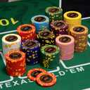 13.5 Grams Clay Poker Chips Blank Chips Casino Poker Chips 40mm Large Chips Pack of 50 Pieces