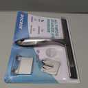 All-Purpose Stainless Steel Shower Squeegee for Shower Glass Door with 2 Adhesive Hooks, Bathroom Cleaner Tool Household Window Mirror Squeegee , Cleaning Tile Wall, Car, 10 Inch Silver