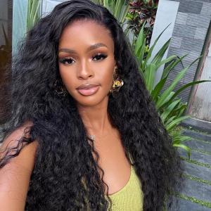 OQ HAIR 9x6 M-Cap Water Wave Wear Go Glueless Wig Human Hair Pre Plucked Pre Cut 180% Density HD Lace Glueless Wig Pre Bleached Tiny Knots Human Hair Wigs For Women 22 Inch