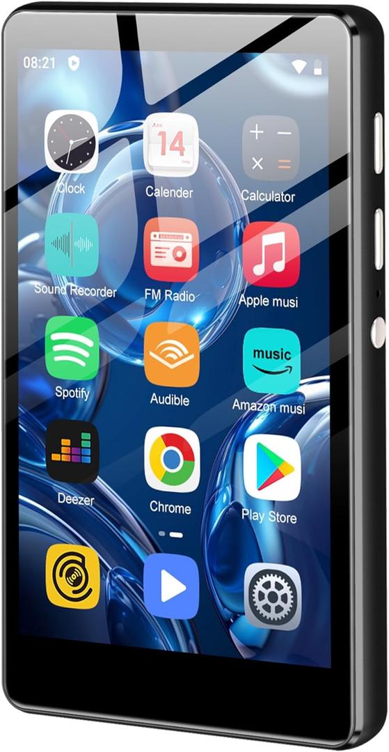 80GB MP3 Player with Bluetooth and WiFi, SWOFY Music Player with Spotify,Pandora,Amazon Music, M503Pro 4.0-inch Touch Screen Android MP4 MP3 Player for Kids with Libby,Audible,Spotify Kids,FM Radio (Black)