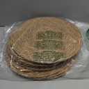 13 in Round Woven Placemats Plate Chargers Set of 10, Boho Farmhouse Rustic Woven Place Mats for Dining Table Decor, Rattan Wicker Table Mats Jute Braided Chargers for Dinner Plates (Natural Color)