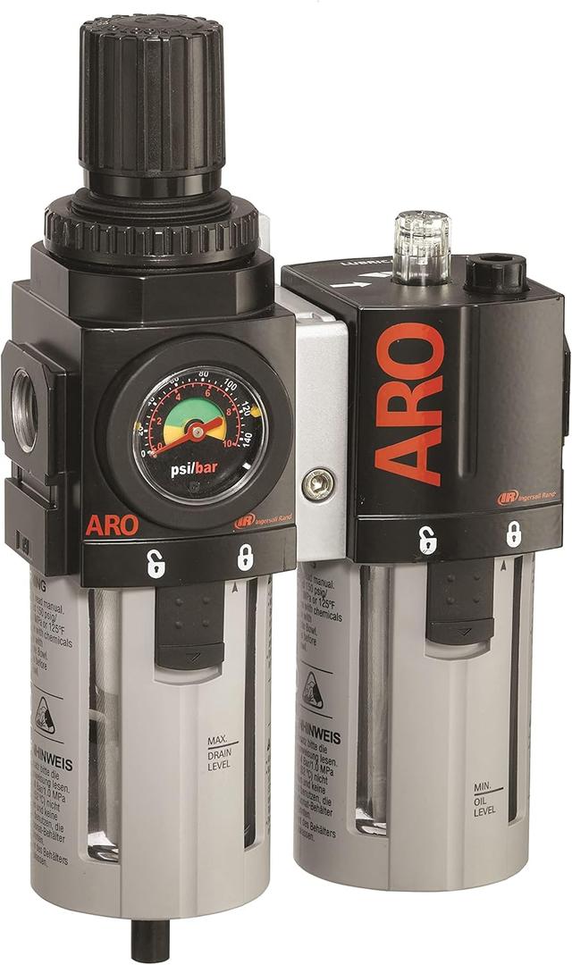 Ingersoll Rand - ARO ARO 1/2" PIGGYBACK FILTER/REGULATOR + LUBRICATOR C38341-600