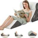 BDEUS 4PCS Bed Wedge Pillow Post Surgery, Orthopedic Sleeping Wedge Pillow Set for Back, Neck and Leg Pain Relief, Acid Reflux, GERD, Memory Foam Support Pillows for After Surgery, White