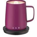 Smart Self Heating Coffee Mug,14oz Temperature Control Coffee Mug,Hot up to 150°F,Rechargeable Heated Coffee Mug,Up to 6H Battery Life,Coffee Cup Warmer,Great Gift for Coffee Lovers,Dad,Mom (Rose Red)