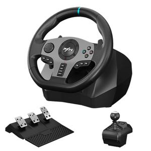 PXN V9 Gaming Steering Wheels, 270/900 Driving Sim Racing Wheel, with Racing Shifters Paddle, 3-pedal Pedals and Gear lever Bundle for Xbox Series X|S, PS3, PS4, PC, Xbox One, NS(Used - Like New)