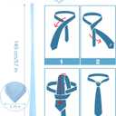 Cuffbow Men's Tie Bulk Groomsman 3.15'' Formal Necktie for Wedding Business (Blue)