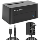 INDMEM SAS to USB 3.0 Adapter, SAS/SATA Hard Drive Enclosure Reader Converter Docking Station for 2.5/3.5 inch Server HDD SSD with 12V/2A Power Adapter, Support up to 18TB(New Upgrade)