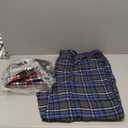Real Essentials 3 Pack: Men's Soft Cotton Flannel Pajama Pants PJ Lounge Bottoms Elastic Waist Pockets (4X Tall)