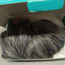 Jolelyne Silver Gray Ombre Highlight Wigs Layered Wavy Wig with Curtain Bangs for White Black Women Light Grey Body Wave Natural wavy Long Hair for Women Synthetic Silver Highlight Gray 24inch