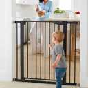 Cumbor 36" Extra Tall Baby Gate for Stairs, 29.7-40.6" Wide Dog Gate for Doorways, Pressure Mounted Auto-Close Pets Gates for Dogs Indoor, Durable Safety Child Gate, Mom's Choice Awards Winner, Black