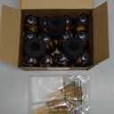 Ferraycle 12 Pack Halloween Mini Lantern Decor with Witch Hats and Broom Halloween Horrible Expression Mini Lantern Pumpkin Decoration Bulk Hanging Lantern Table Centerpiece for Halloween Party Decor