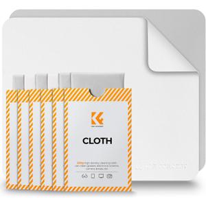 K&F CONCEPT 12 Pack Lens Cleaning Cloth | Microfiber Cleaning Cloth | Glasses Cleaning Cloths | Eyeglass Lens Cleaner | Eyeglasses, Camera Lens, VR/AR Headset, and Screen Cleaning | White & Grey