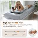 BeBen Folding Sofa Bed, Boneless Foldable Chair Bed, Convertible Futon Sleeper Chair Couch, Single Lazy Floor Lounger Sofa Couch for Small Spaces, Dorm, Guest Room, Living Room, Apartment, Grey