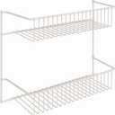ClosetMaid 8002 2-Tier Wall Rack for Added Storage, 10.5-Inch H x 12.5-Inch W x 5-Inch D, White