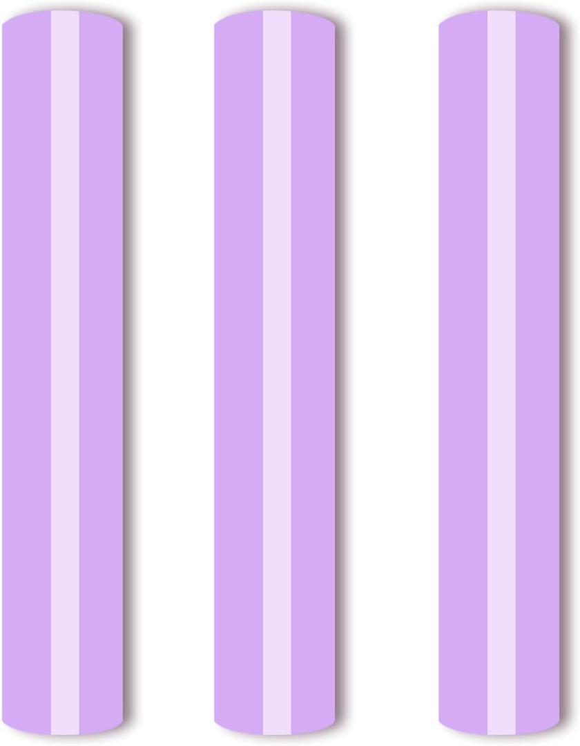 3D Puff HTV Vinyl - 3 Sheets 12"x 10" Puff Vinyl Heat Transfer 3D for T-Shirts, Puffy Sheet Compatible with Cricut Silhouette Cameo or Heat Press(Light Purple)