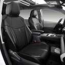 Custom Fit Sienna Seat Covers for 2021-2026 Toyota Sienna LE XLE 8-Seat, Waterproof Faux Leather Full Set Airbag Compatible 3-Row Car Seat Protectors (Black)