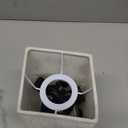 Small Table Lamp for Bedroom - Bedside Lamps for Nightstand, Minimalist Night Stand Light Lamp with Square Fabric Shade, Desk Reading Lamp for Kids Room Living Room Office Dorm (12.8in, Cream & Black)