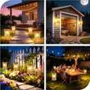 Solar Lanterns Outdoor Waterproof 2 Pack, Upgraded Rattan Hanging Solar Lights for Outside with Handle, Bright Auto On/Off Decorative Outdoor Lanterns for Patio Garden Yard Porch, Gifts for Mom