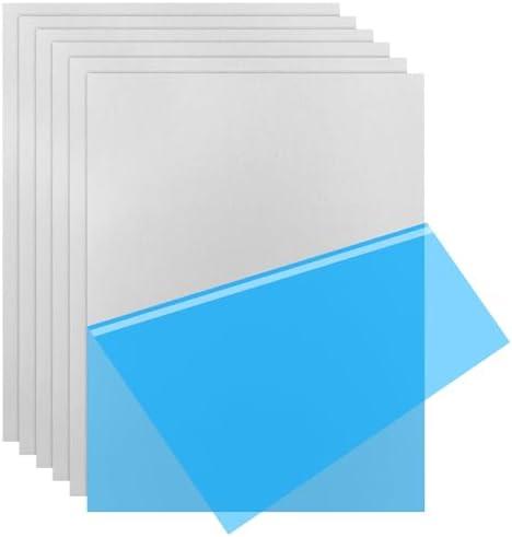 Lswteiz 6Pack 5052 H32 Aluminum Sheet Metal 12 x 16 x 1/64 (0.02”) Inch Flat Plain Aluminum Plate Covered with Protective Film, Rectangle Aluminum Metal Plate for Crafting, Industrial, 0.5mm