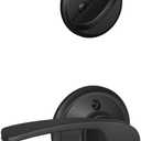 Schlage F59 MER 622 RH Merano Interior Right-Handed Lever with Deadbolt, Matte Black (Interior Half Only)