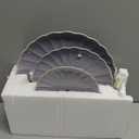 Sweejar 3 Tier Ceramic Cake Stand Wedding, Dessert Cupcake Stand for Tea Party Serving Platter (Purple)