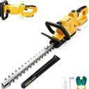 Hedge Trimmer Cordless Bush Trimmer Compatible with DEWALT 20V MAX Battery | Electric Hedge Trimmers with 20'' Dual-Action Blade, Automatic Lubrication, 2/3'' Blade Gap, Rotatable Handle(No Battery)