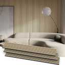 Acoustic Wood Wall Panels,3-Pack 94.5" x12.6" Natural Wood Veneer, Natural Walnut Acoustic Panels for Homes, Offices, Studios Wall and Ceiling