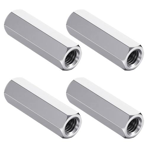 3 Pcs M8 Coupling Nut M8 X 1.25-Pitch 40mm Length Metric Hex Rod Coupling Nuts