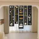 "Black Gold Happy Birthday Party Decorations - Hanging Banner Set, Birthday Banner for Women Men Boy Girls, Bday Party Sign"