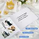 8.5 x 7 Inch Wedding Guest Book Letters to the Bride Scrapbook Wedding Memory Book Bridal DIY Blank Paper Scrapbook Photo Album Guest Sign (Blue,Classic)