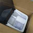 Aeitto Ice Maker Countertop 26lbs/24H, Ice Machine 8 Ice Cubes Ready in 6 Mins, 2 Sizes of Bullet Ice Portable Ice Makers with Basket & Scoop, Auto Self-Cleaning for Home/Kitchen/Office Stainless