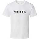 White Freedom TShirt, Size L