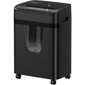 Bonsaii 12 Sheet Paper Shredder for Home Office, Heavy Duty Cross Cut Shredder with 5.5 Gal Pullout Bin, Home Shredder for CDs/Credit Card/Document/Mail, P-4 Security Level