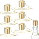 VOSAREA 6Pcs Brass Lampshade Candle Care Tool Tiki Torch Caps Fire Extinguisher Cutter Candle Wick Cover Multi-use Snuffer Covers Stickers Chain Heater Rust Lamp Shade Put Out Tool