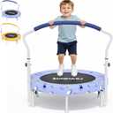 ZCMHAXJ 36" Toddler Trampoline, 3FT ASTM Certified Foldable Mini Trampoline for Kids with Animal Pattern, Kids Trampolines Indoor with Foam Handle, Gifts for Boys&Girls