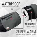 devembr Ski Mittens with Wrist Guards, Waterproof Snowboarding Mittens, Gray, S
