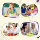 Honeydak 5 Pack Snack Containers 4 Compartment Bento Snack Boxes Reusable Lunchable Containers with Lids Divided Meal Prep Lunch Food Storage Box for School Work Travel(Halloween,Equal)