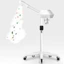 Professional Facial Steamer, Stand Ozone Face Steamer on Wheels, Adjustable Height and Angle,Estheticians Steamer More Steam,Hot Mist Facial Humidifier Atomizer for Spa Beauty, Home Use (Large)