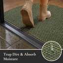 Dirt Trapper Door Mat 24" x 36", Non-Slip, Half Circle, Green