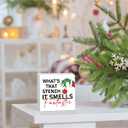 2 x What's That Stench Sign, Christmas Bathroom Wooden Box Sign, Farmhouse Home Decor, Bathroom Christmas Decor for Shelf, Funny Toilet Signs, Farmhouse Rustic Tiered Tray Decorations