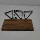 BAMEOS Floating Shelves Rustic Wood Wall Shelf, Small Bookshelf for Living Room, Office, Bedroom, with Metal Bracket