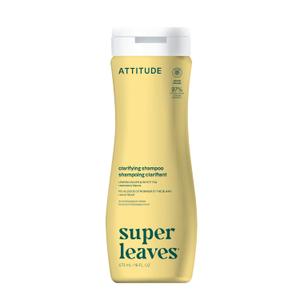 ATTITUDE Clarifying Hair Shampoo, EWG Verified, Restores Shine, Naturally Derived Ingredients, Vegan and Plant Based, Lemon Leaves and White Tea, 16 Fl Oz