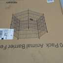 10 Panels No Dig Decorative Outdoor Garden Fence with Gate for Yard, 32 in(H) X 23.6 ft(L) Animal Barrier Fencing Rustproof Metal Wire Panel Border for Dog, Rabbits, and Patio Temporary Ground Stakes