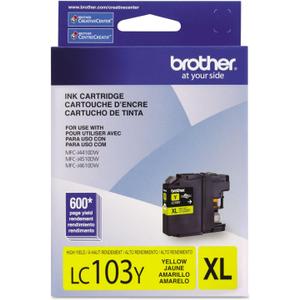Brother Printer LC103Y High Yield Cartridge Ink, Yellow