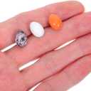 2 x 36Pcs Miniature Fake Eggs 1/12 Scale Dollhouse Eggs Models 3 Colors for Easter, Painting, Decorating, Crafting, Fake Food, and Nest Box Training