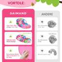 3-in-1 Caterpillar Tummy Time Pillow for Baby 0-6 Months, Detachable Tummy Time Playmat for Newborns, Sensory Toys for Babies 0 3 6 Months, Non-Slip Baby Support Seated Pillow, Gifts for Infant Girls (Medium, Pink)